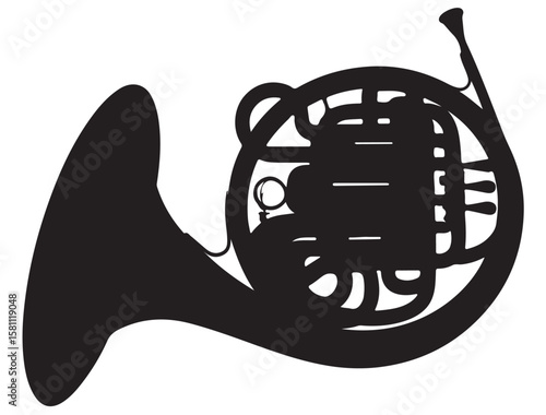 FRENCH HORN SILHOUETTE 