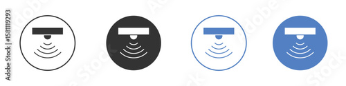 Motion sensor icon. Vector illustration, flat design.
