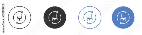 Metabolism icon. Vector illustration, flat design.