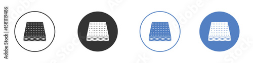 Mattress icon. Vector illustration, flat design.