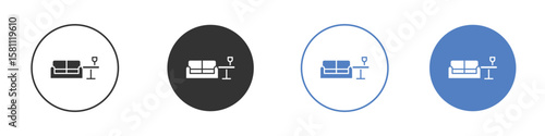 Lounge icon. Vector illustration, flat design.