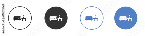 Lounge icon. Vector illustration, flat design.