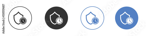Long term icon. Vector illustration, flat design.
