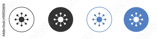 Hub icon. Vector illustration, flat design.