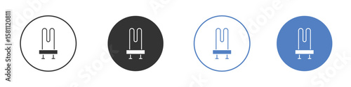 Heating element icon. Vector illustration, flat design.