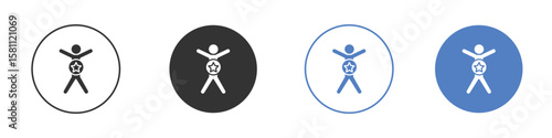Good human icon. Vector illustration, flat design.