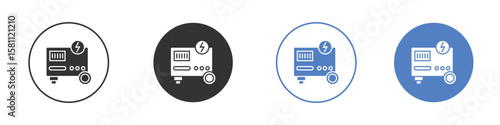 Generator icon. Vector illustration, flat design.