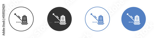 Floor sanding machine icon. Vector illustration, flat design.