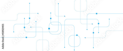Abstract futuristic technology background. Technology background with crossed lines and dots.