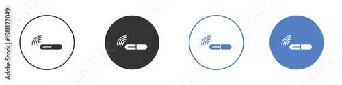 Dog microchip icon. Vector illustration, flat design.