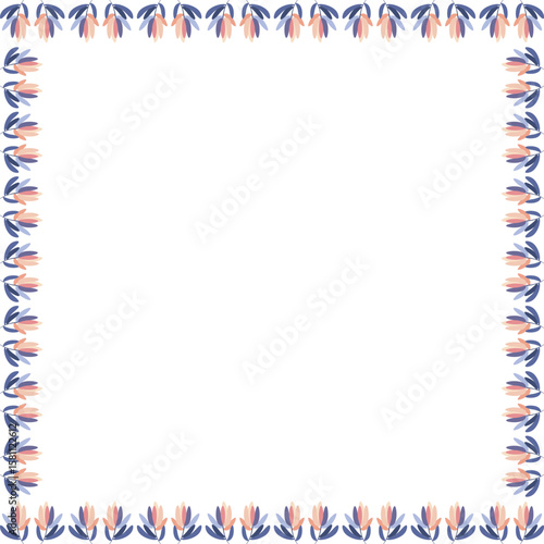 Wallpaper Mural Spring colorful frame template. Leaf elements decoration. Easter border with empty space Torontodigital.ca