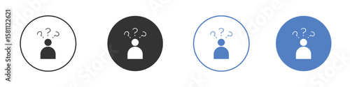 Curious human icon. Vector illustration, flat design.