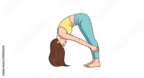 Forward fold yoga pose for spinal flexibility and lower back relief