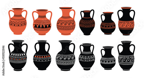 Ancient greek pottery styles decorative vessels ceramic art collection