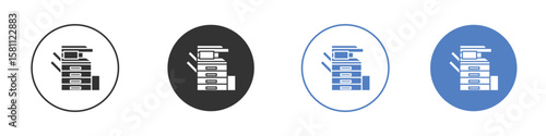 Copier icon. Vector illustration, flat design.