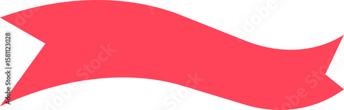 Free Download Red ribbon banner waving gracefully in the wind, flowing freely and adding a touch of elegance, ideal for emphasizing titles, promotions, sales, or special announcements - GFXLoad
