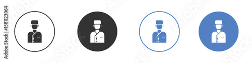 Concierge icon. Vector illustration, flat design.