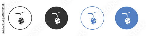 Cocoon icon. Vector illustration, flat design.