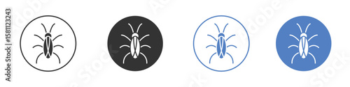 Cockroach icon. Vector illustration, flat design.