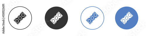 Car gasket icon. Vector illustration, flat design.