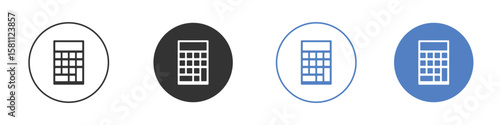 Calculator icon. Vector illustration, flat design.