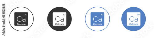 Calcium icon. Vector illustration, flat design.