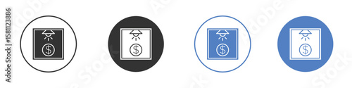 Business incubator icon. Vector illustration, flat design.