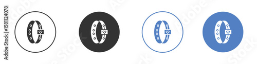 Bracelet icon. Vector illustration, flat design.