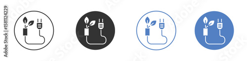 Biomass energy icon. Vector illustration, flat design.