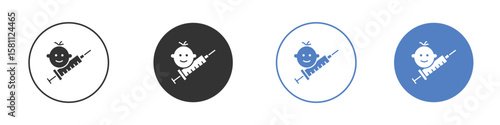 Baby Vaccination icon. Vector illustration, flat design.