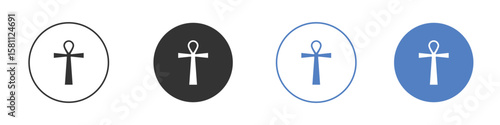 Ankh icon. Vector illustration, flat design.