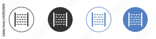 Abacus icon. Vector illustration, flat design.