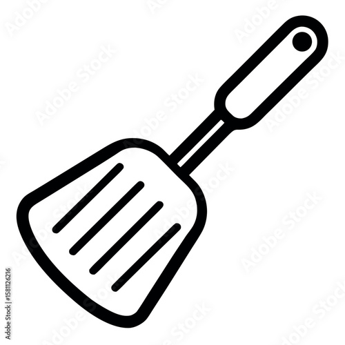 Kitchen Spatula Serving a Fresh Pancake Breakfast Food