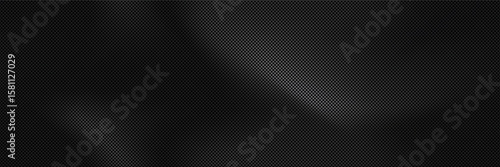 Dark metal diamond shape perforated speaker mesh seamless bg with black backdrop. Carbon metal radiator background. Car air circulation protection. Vector illustration