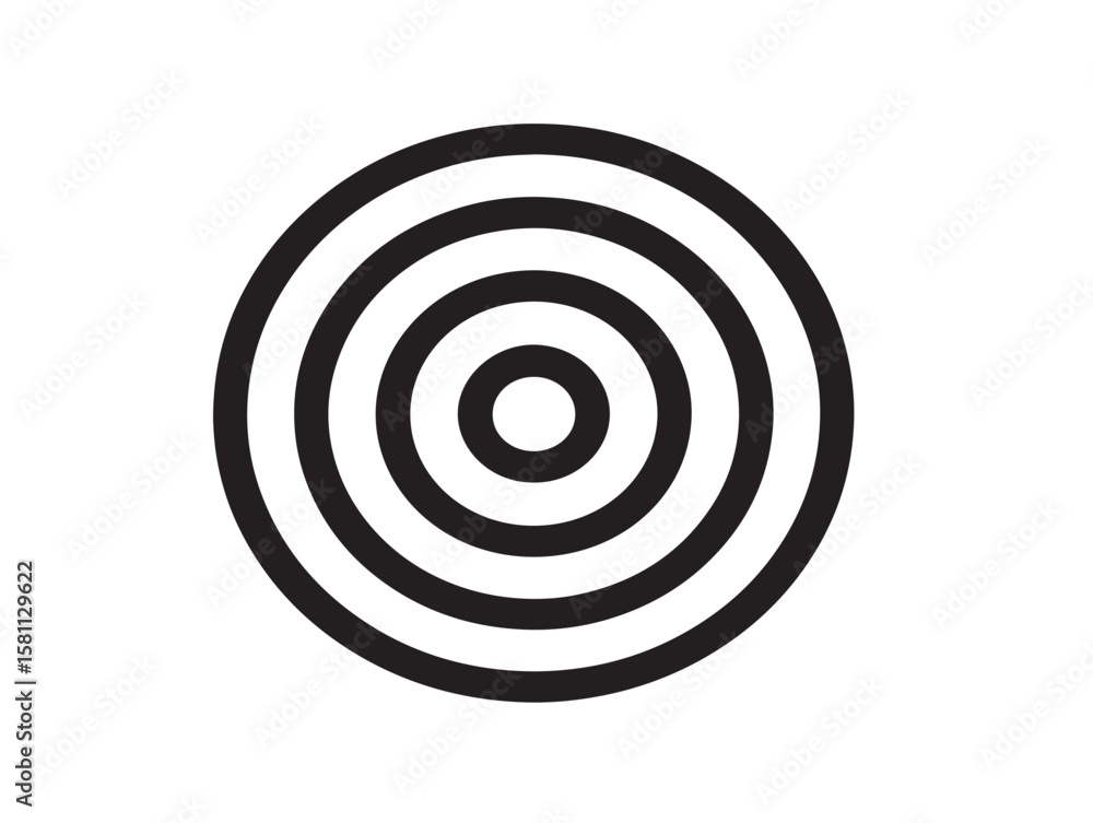 Naklejka premium Bullseye target vector icon for precision concepts