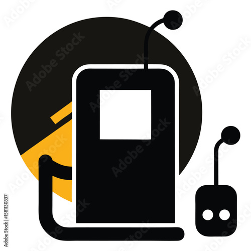 silhouette Phone scam on white background