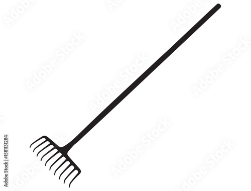 GARDEN RAKE SILHOUETTE