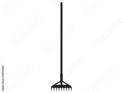 GARDEN RAKE SILHOUETTE