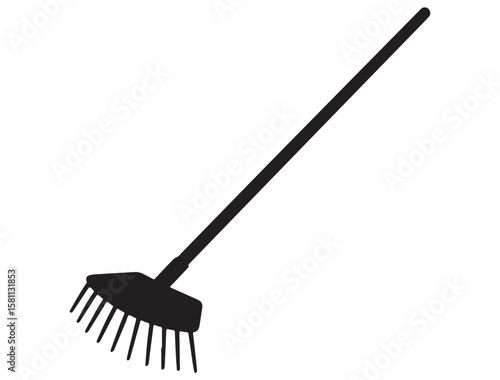 GARDEN RAKE SILHOUETTE