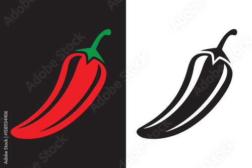 Red hot chili pepper icon vector, hot chili paprika icon vector illustration
