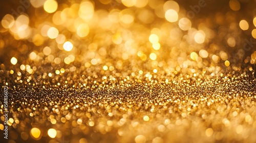 Luxurious Golden Textures and Glittering Spheres - Shimmering Metallic Background Collection