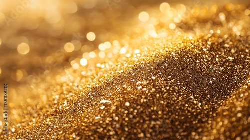 Luxurious Golden Textures and Glittering Spheres - Shimmering Metallic Background Collection