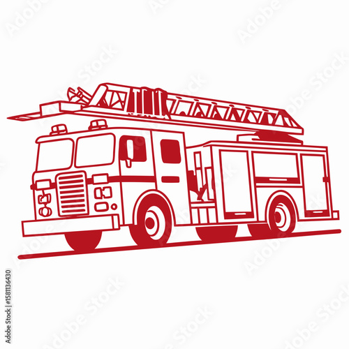 fire truck vector illustration