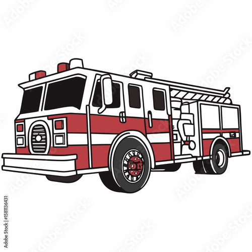 fire truck vector illustration
