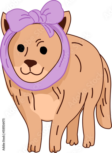 Dog in Lion Costume – Cute Cartoon Fashion Dog Vector