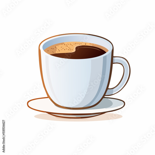 cup of coffee on white background