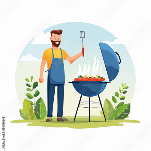 barbecue on the grill