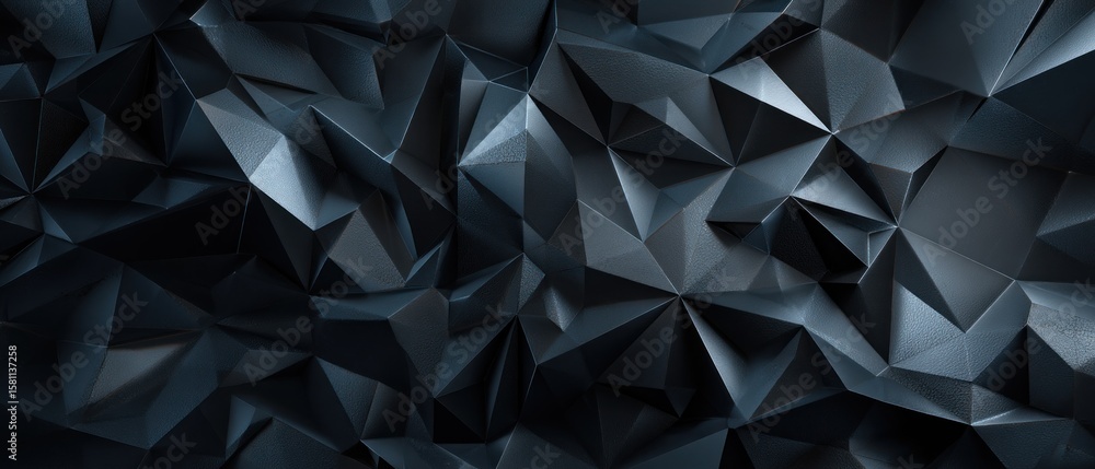 Fototapeta premium Abstract Dark Geometric Polygonal Background