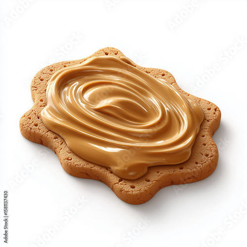 Wallpaper Mural Delicious peanut butter swirl decorating a freshly baked biscuit Torontodigital.ca