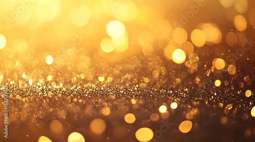 Luxurious Golden Textures and Glittering Spheres - Shimmering Metallic Background Collection